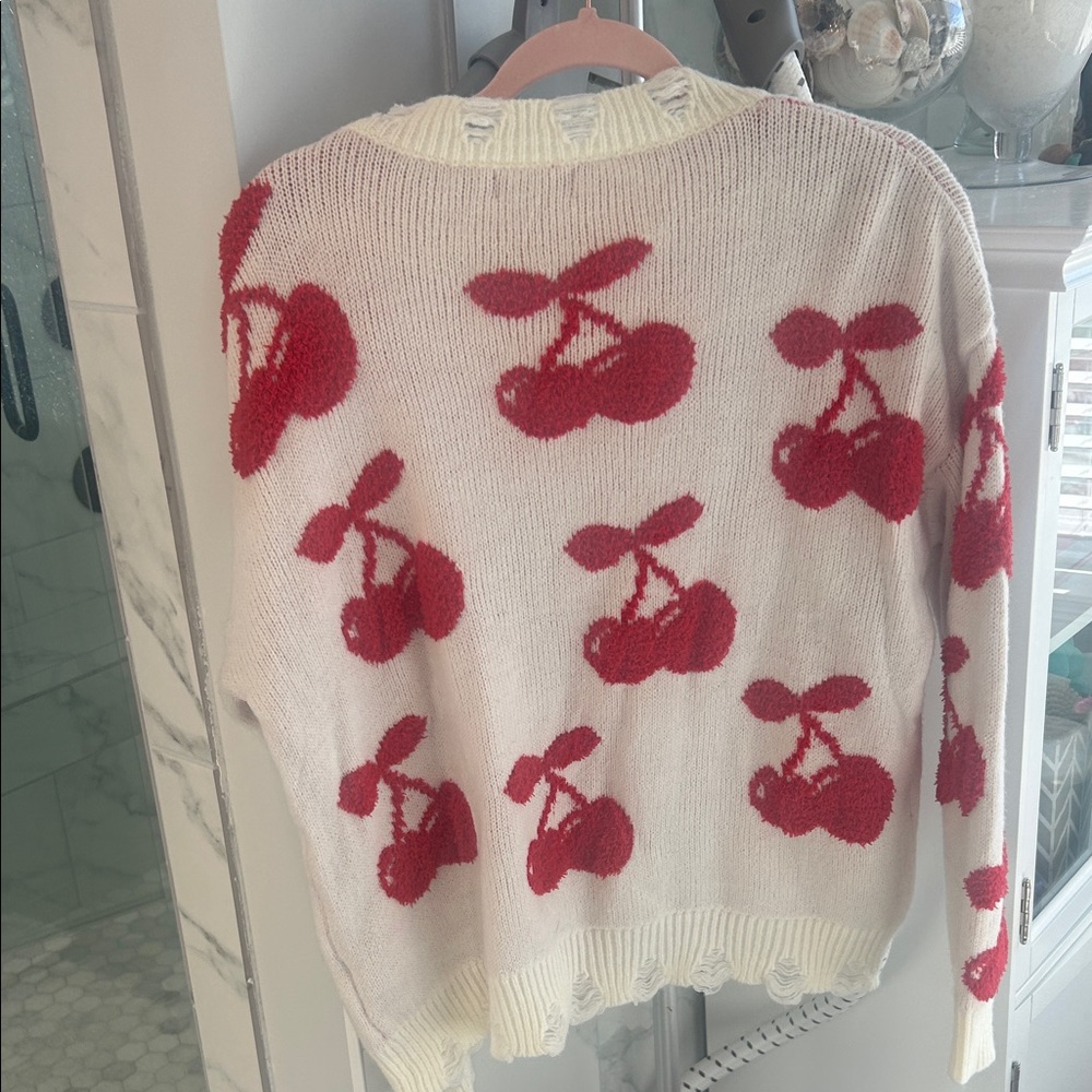 Cherry Patterned Altar’d State Sweater - image 4
